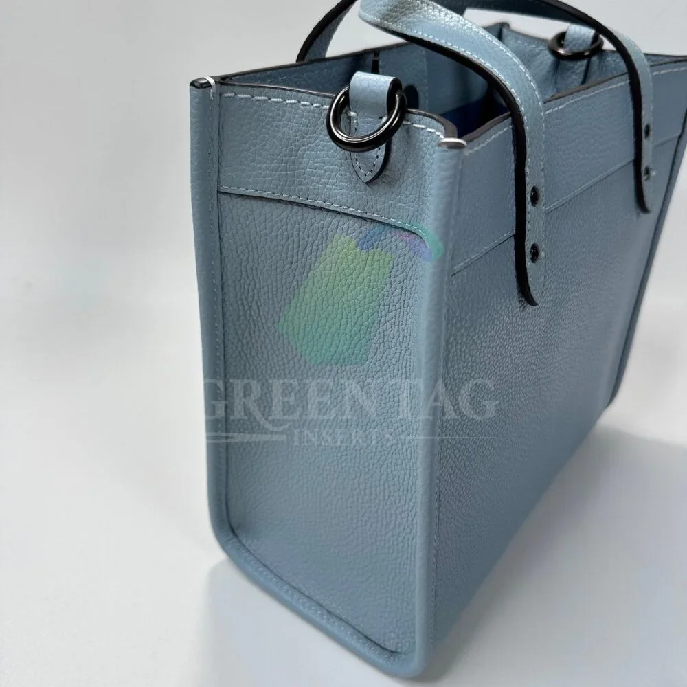 Coach Field Tote 22 In Polish Pebble Leather in Aqua - Picture 6 of 11